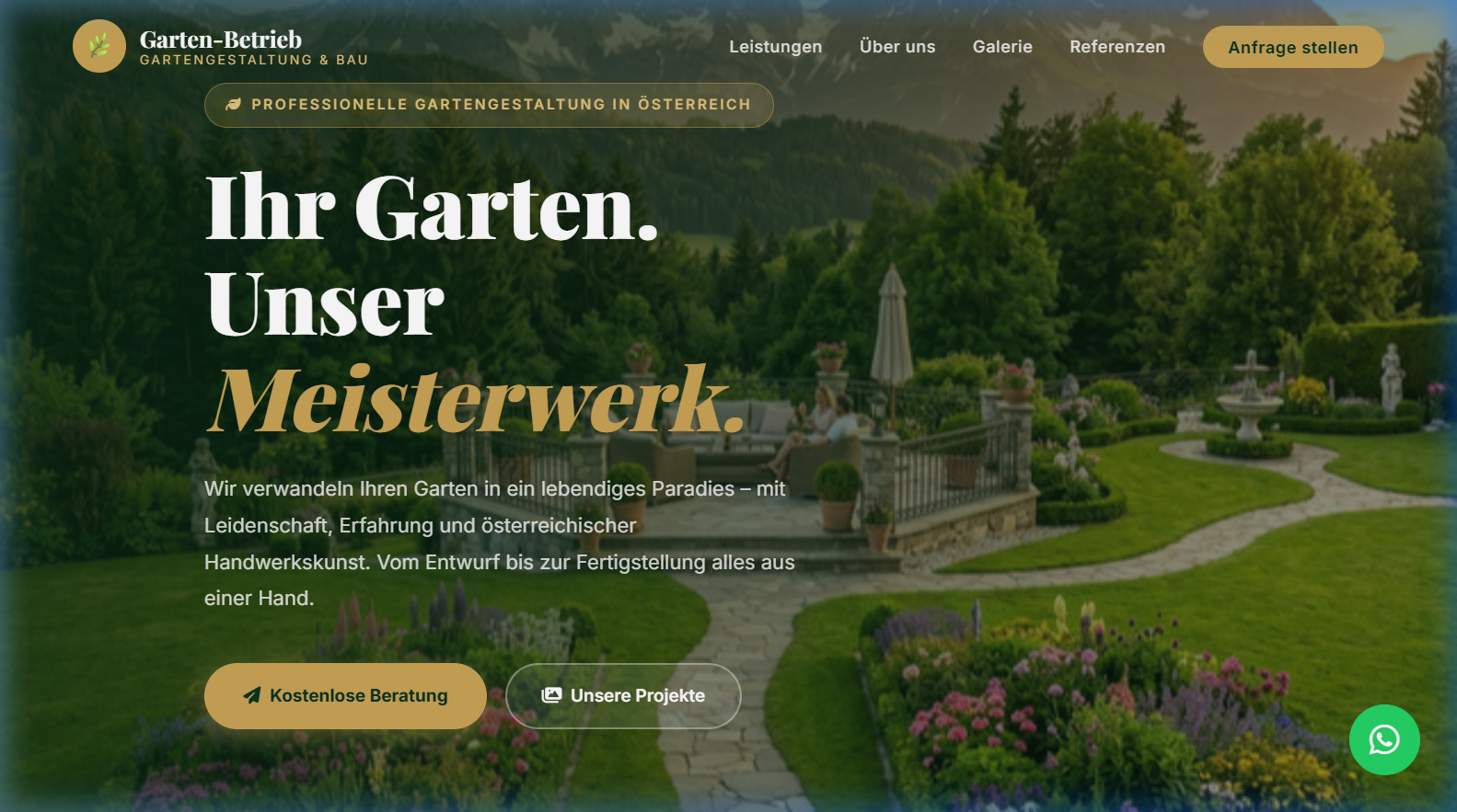 garten-betrieb.at screenshot